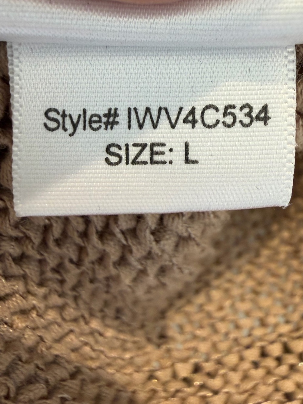 Like New - BCBGMaxAzria Ruched Open-Front Cardigan in Taupe Brown (L) - Picture 6 of 6